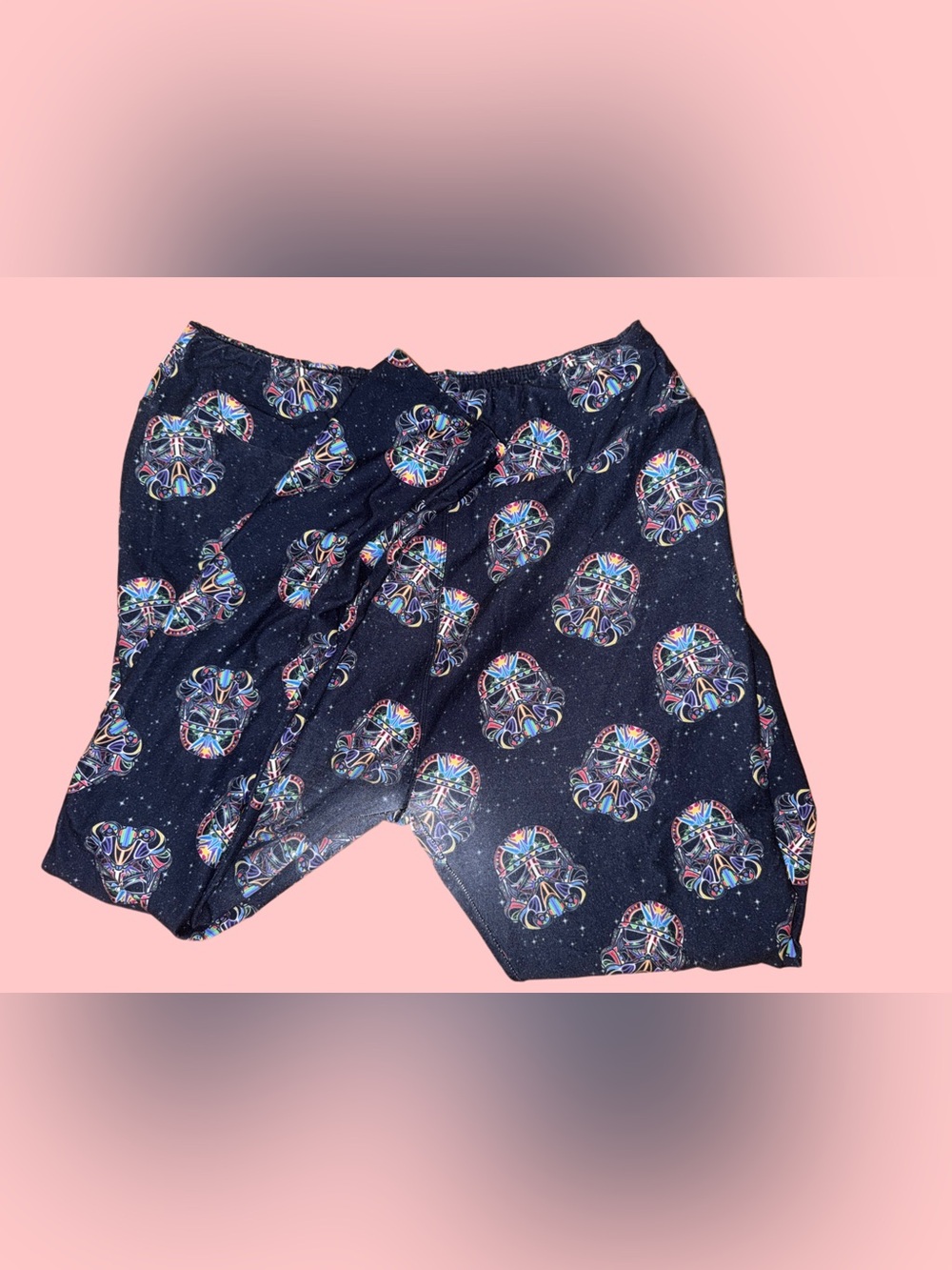 Woman’s Black Galactic Stormtrooper Print Shorts